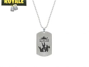Brand New Stainless Steel Fortnite Logo Necklace