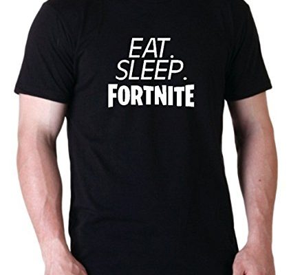 Fortnite Battle Royale T-Shirts (Black Eat, Medium)