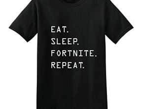 Local Imprint Eat Sleep Fortnite Repeat T Shirt-XL-Black-W10