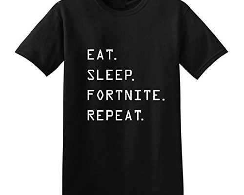 Local Imprint Eat Sleep Fortnite Repeat T Shirt-XL-Black-W10