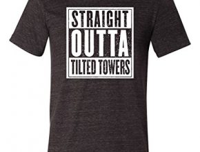Go All Out Screenprinting Large Charcoal Adult Straight Outta Tilted Towers Triblend T-Shirt