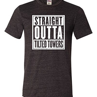 Go All Out Screenprinting Large Charcoal Adult Straight Outta Tilted Towers Triblend T-Shirt