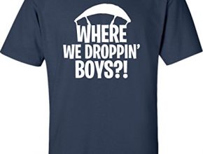 Go All Out Screenprinting YM 10-12 Navy Youth Where We Droppin' Boys T-Shirt