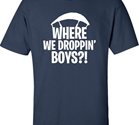 Go All Out Screenprinting YM 10-12 Navy Youth Where We Droppin' Boys T-Shirt