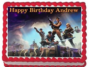 Fortnite Edible Cake Image Topper 1/4 Sheet Decoration Birthday Party