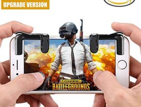 [Upgrade Version] Woocon PUBG Mobile Game Controller, Shoot and Aim Fire Trigger Keys L1R1, for PUBG/Fortnite/Rules of Survival/Knives Out Joysticks for iPhone Android Phones