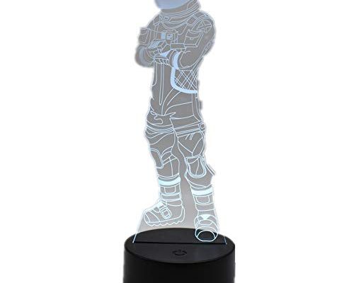 Fortnite Dark Voyager 3D Stereo Vision Bedroom Night Light LED Home Decoration USB Touch/Remote Control 16 Color Creative Model Toy Gift (Fortnite Dark Voyager)