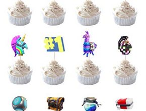 Party Hive 12pc Fortnite Cupcake Toppers for Birthday Party Event Decor