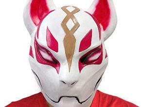 Halloween Fox Drift Mask Cosplay Costume Latex Adult Youth Fortnite Full Head Helmet
