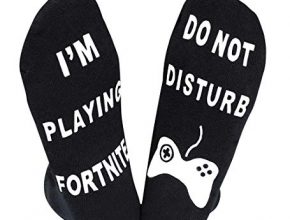 YILLEU Mens Women's Novelty Socks Anti Slip Great Gift for Fortnite Gamer Lovers (Ankle Socks 2 pairs)