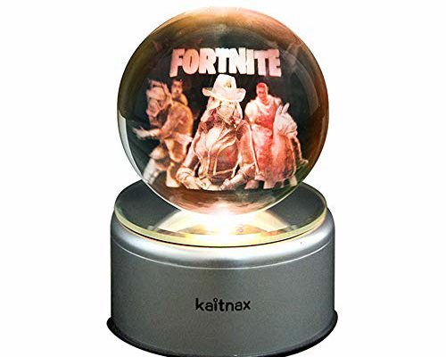 3D Cool Laser Etching Crystal Ball Night Light Gift Lamp for Kids Children Christmas (Fortnite)
