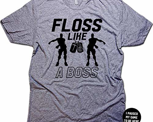 Floss Like a Boss Backpack Dance Gamer Gaming T-Shirt & Stickers Adult (Heather Small)