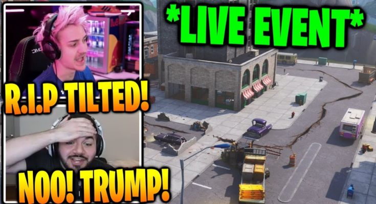 Streamers React to *LIVE* Earthquake DESTROYING Tilted Towers! *LIVE EVENT* (Fortnite BR)