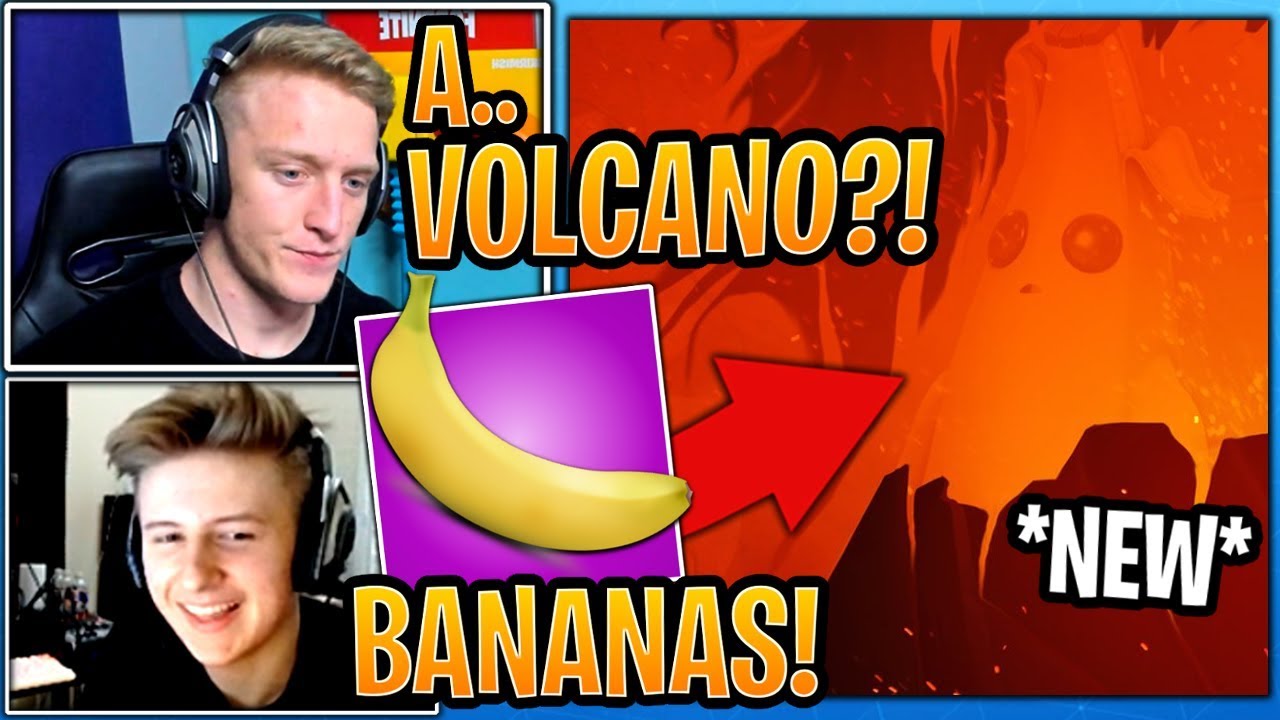 streamers react to new season 8 bananas volcano coming to fortnite - new fortnite teaser season 8