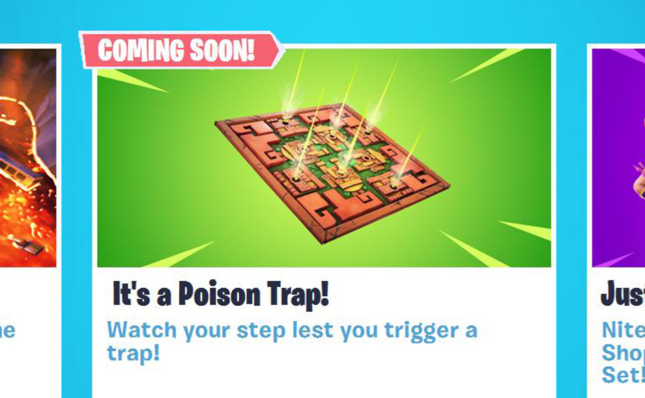 fortnite poison trap item leaked by epic ahead of 8 20 update - new patch notes fortnite 820