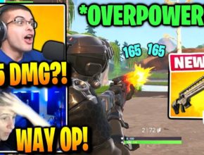 Streamers FIRST Time Using *NEW* OVERPOWERED "LEGENDARY INFANTRY RIFLE" - Gameplay! (Fortnite BR)