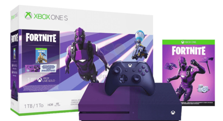 Leaked images reveal Microsoft’s purple Xbox One S for Fortnite fans