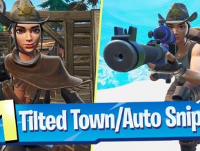 NEW Tilted Town + Automatic Sniper Gameplay - Fortnite Battle Royale