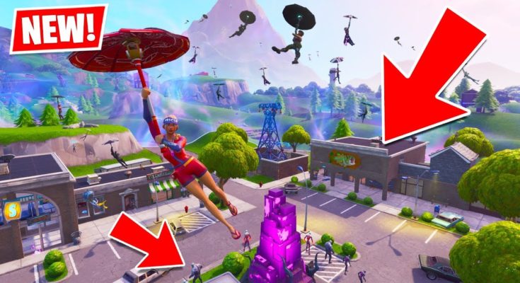 RETAIL ROW is BACK with ZOMBIES!! 100 People Landing Retail Row! (New Fortnite Update)